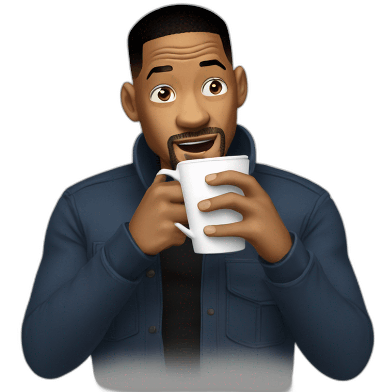 will smith drinking coffee emoji