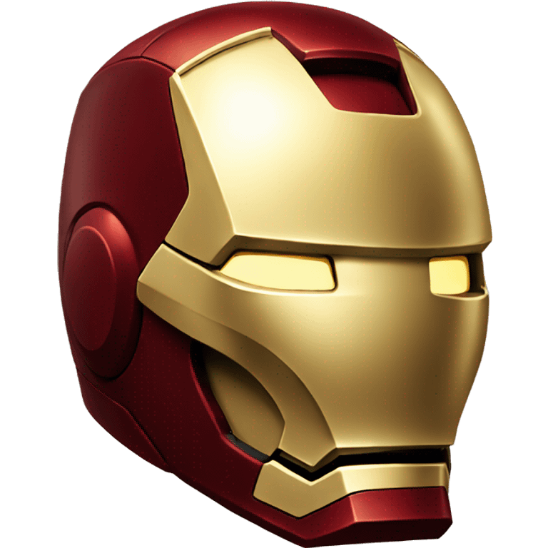 gold and red iron man single helmet emoji