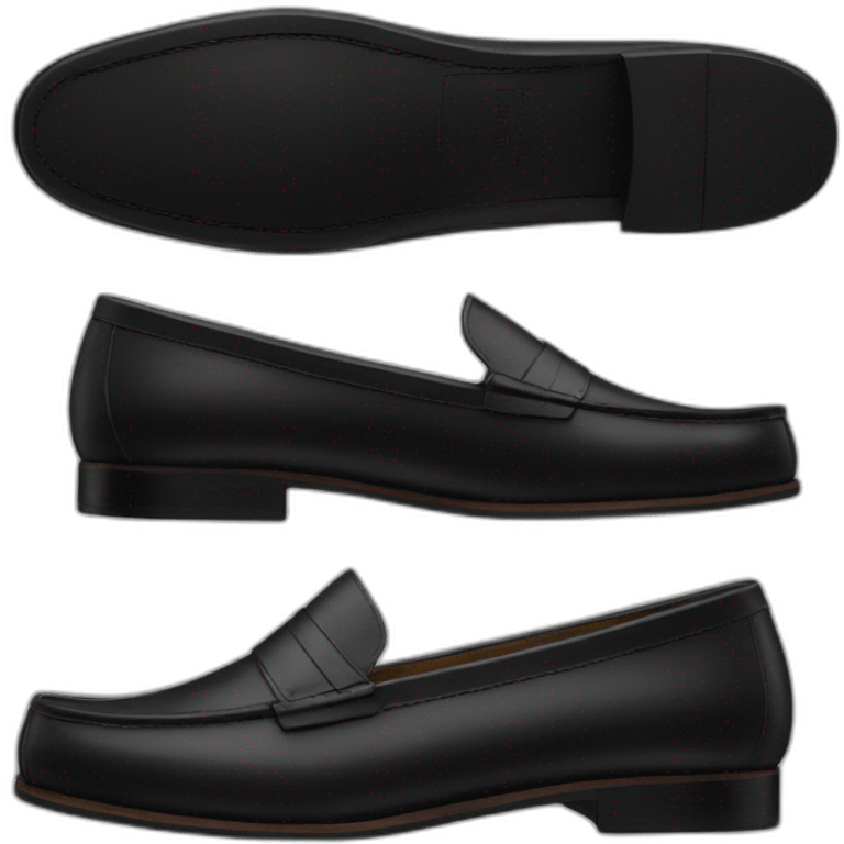 Black loafers emoji