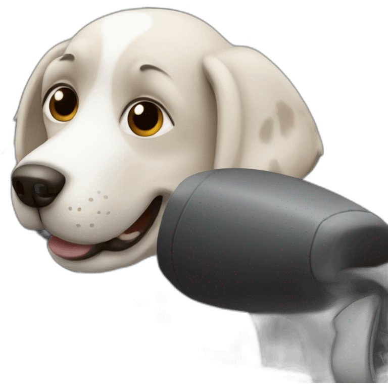 dog driving emoji