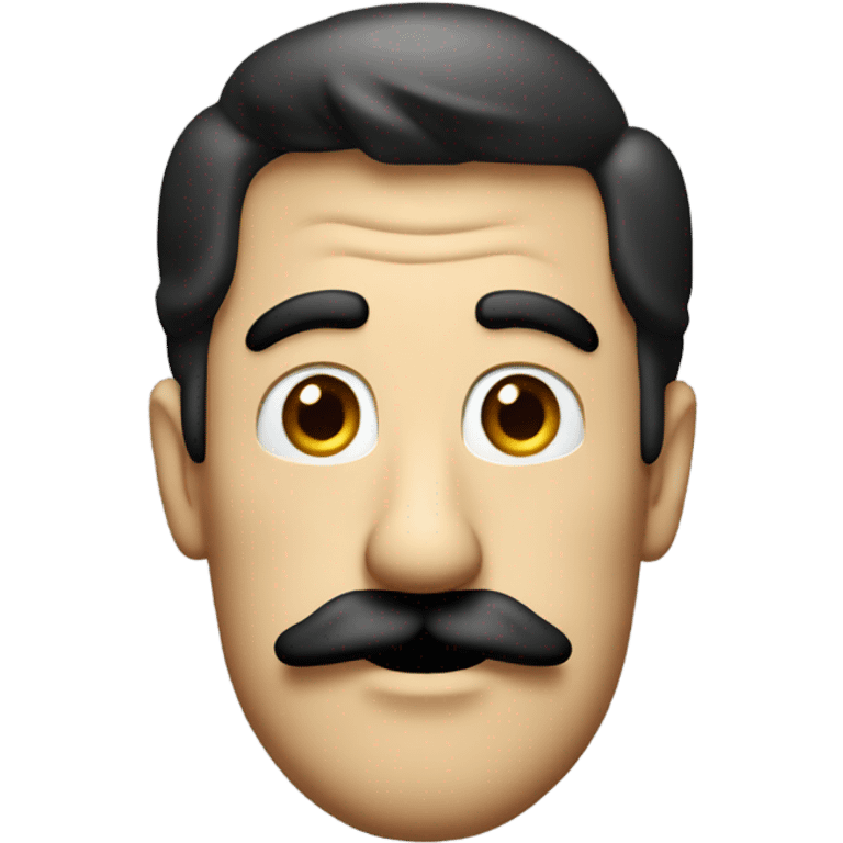 Super Mario bros emoji Luigi only head black mustache emoji