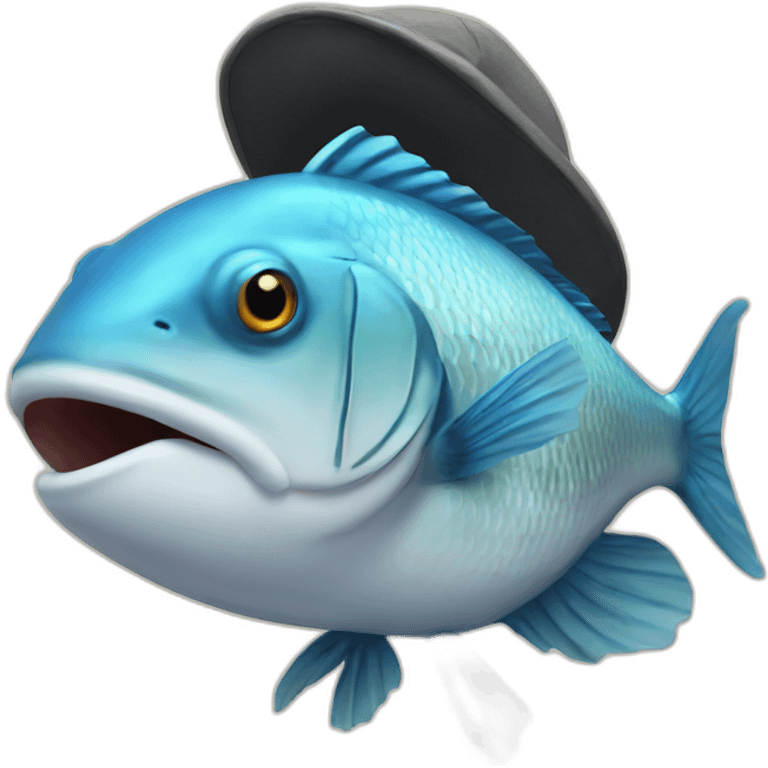 fish-with-a-hat emoji