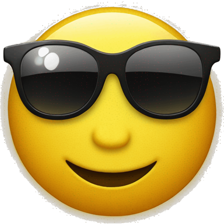 Smile with black Sun glass  emoji