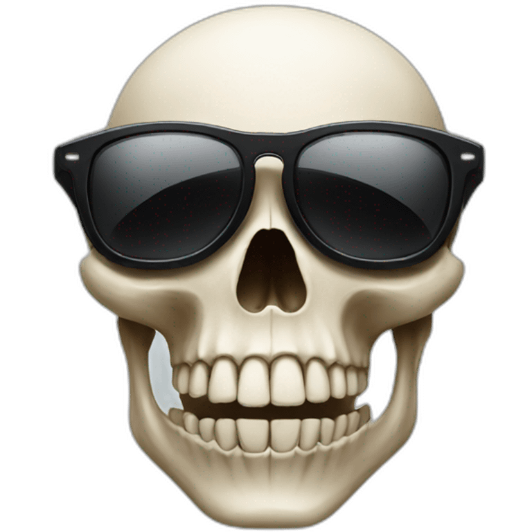 skull emoji with sunglasses emoji