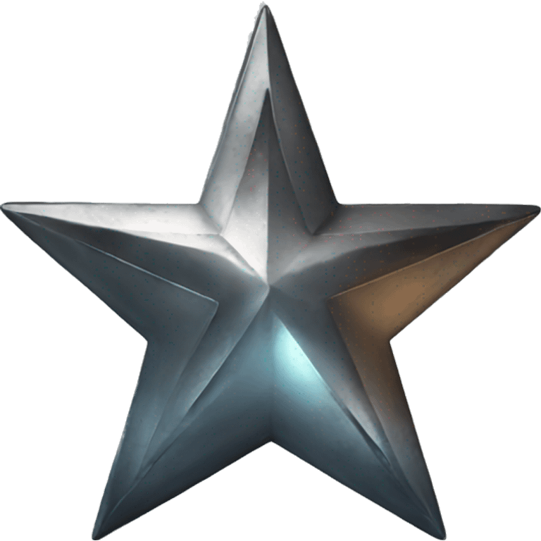 Metal star in space style emoji