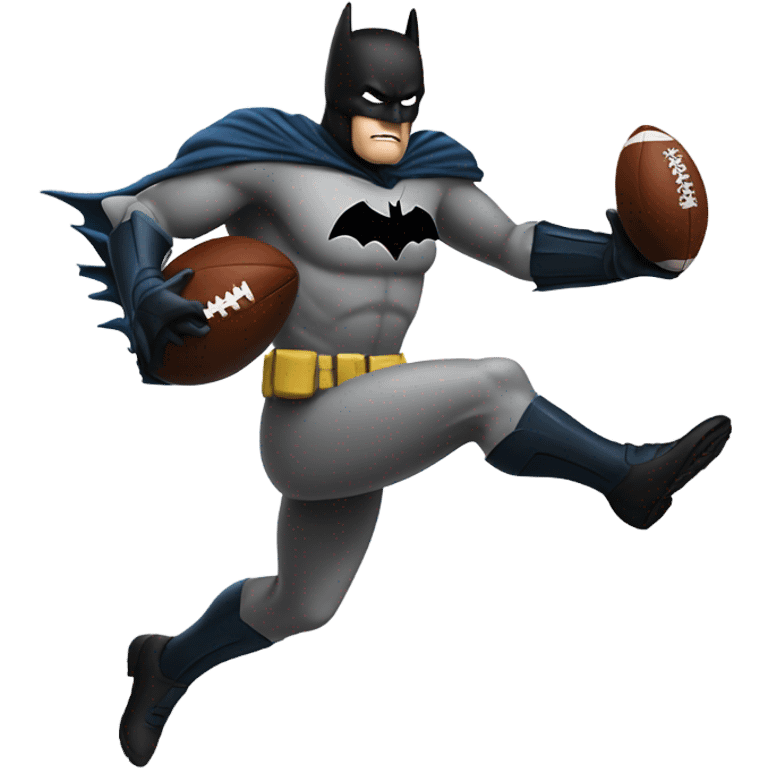 Batman playing football emoji