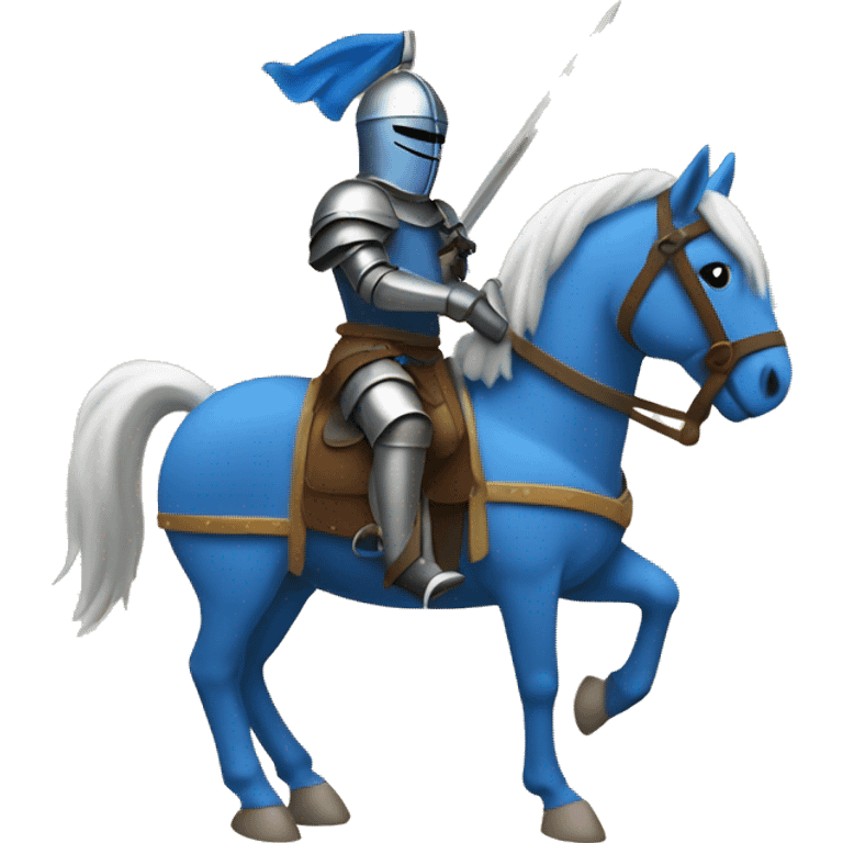 blue knight on horseback emoji