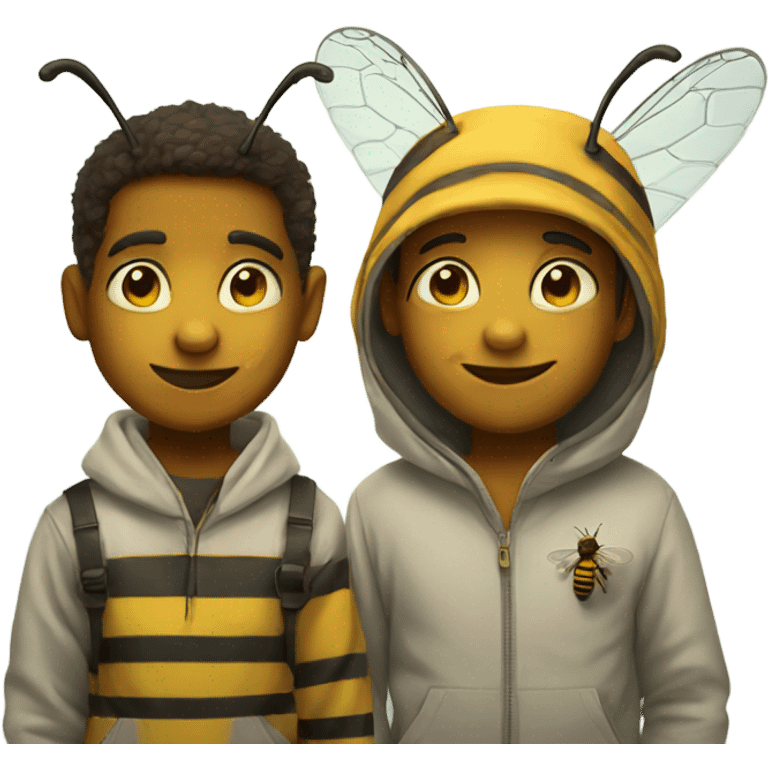 Two boy honeybees emoji