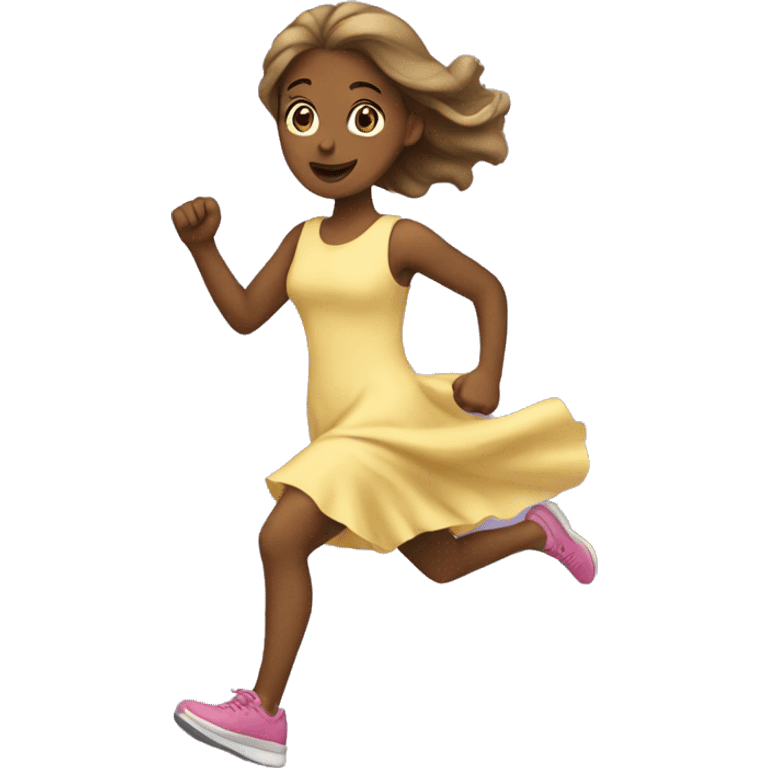 girl running in a dress emoji