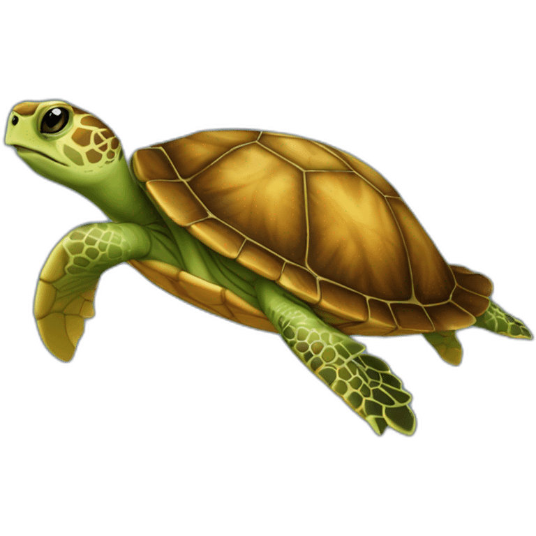 tortue sur une fusee emoji