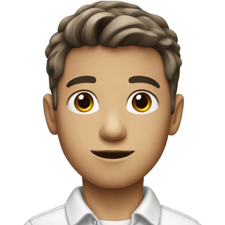 White-skinned boy in collared shirt emoji