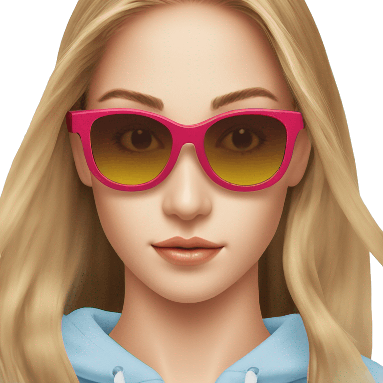 Y2K  Sports Sunglasses front view emoji