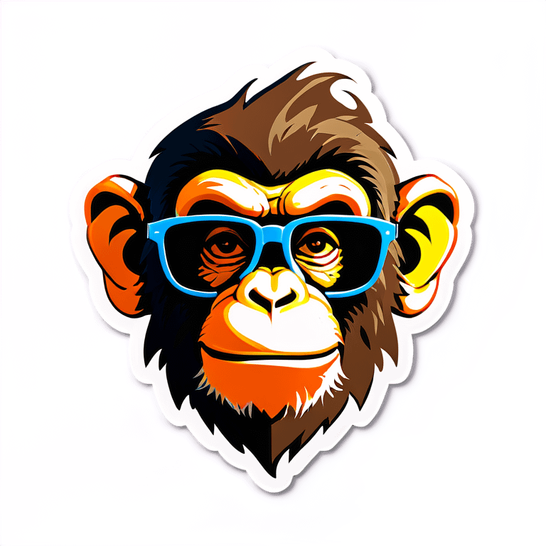 Monkey with sunglasses emoji