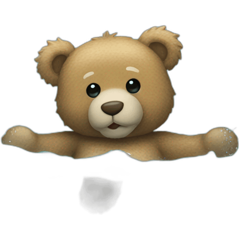 Teddy bear swimming  emoji