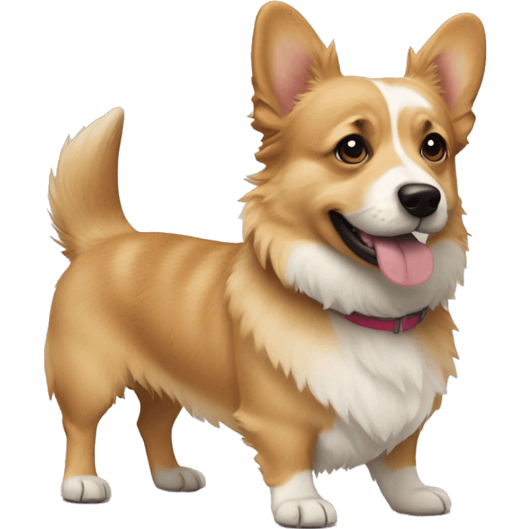 corgi and cairn terrier dog mixed emoji