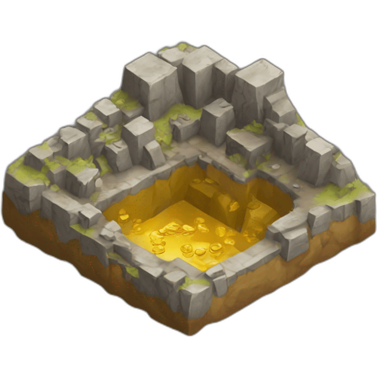 isometric mineshaft gold emoji