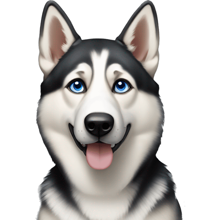 Husky German shepherd with blue eyes  emoji