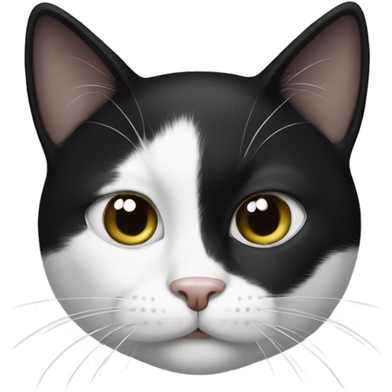 Black and white cat emoji