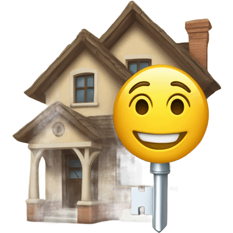 A house smiling handing out a key emoji