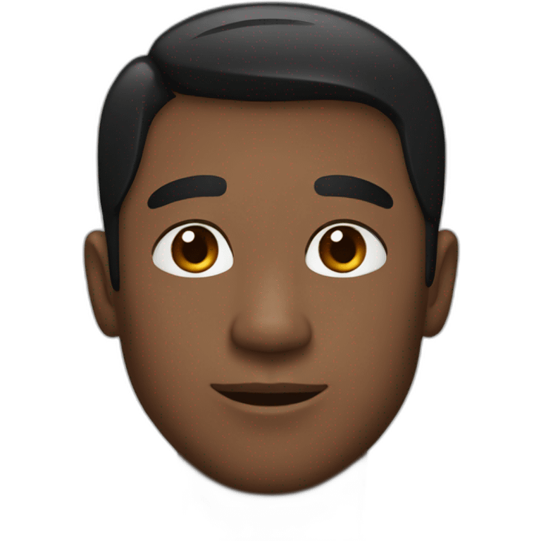 Man face, long black bear, short hair emoji