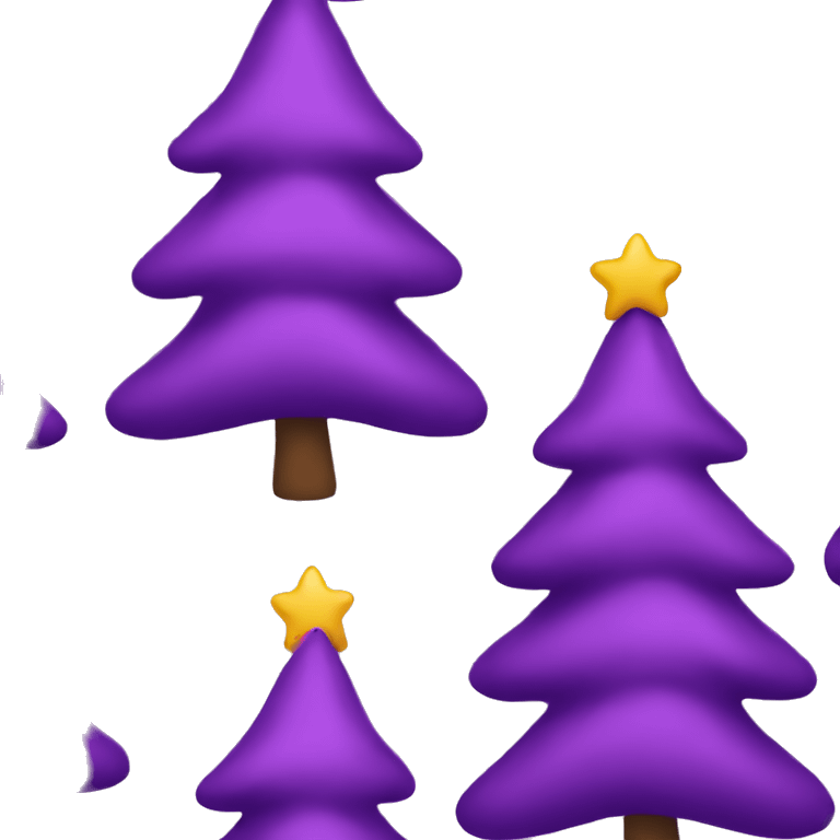 Purple Christmas tree emoji