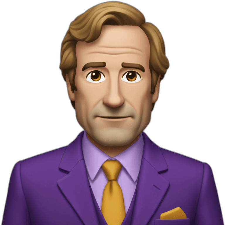 Saul goodman with a purple suit emoji