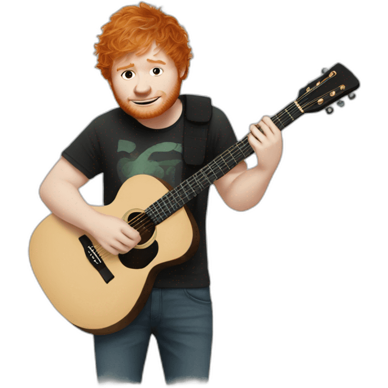 Ed sheeran with guitar emoji