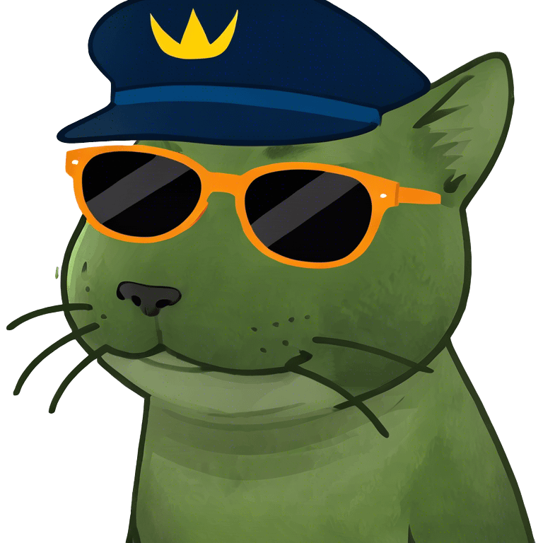 Cat with sunglasses emoji