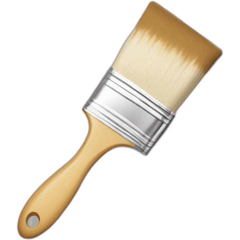 Paint brush with white painting emoji