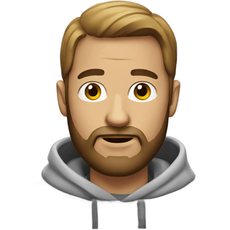 Man with a beard and sweatshirt emoji