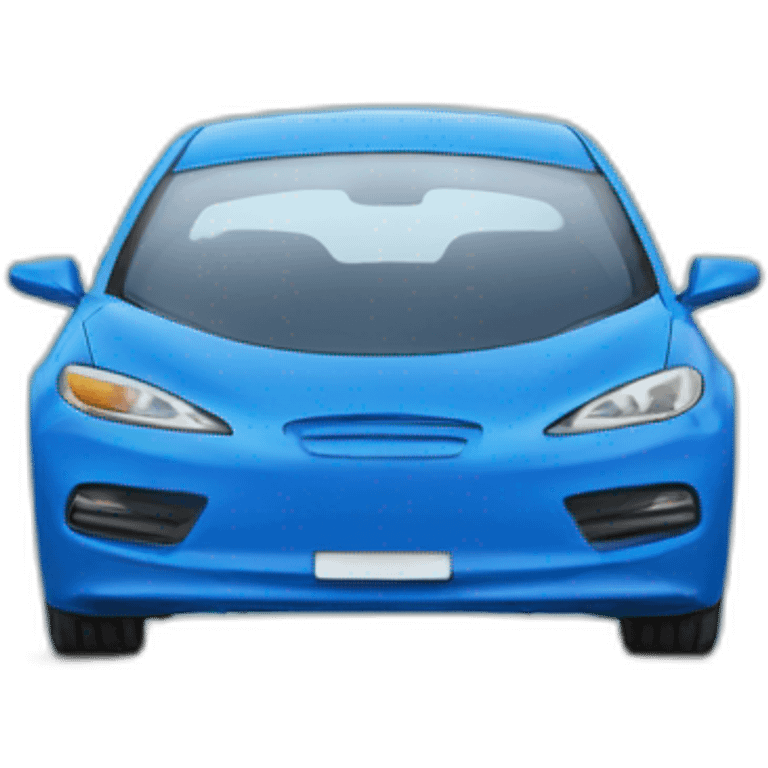 Voiture bleu électrique emoji