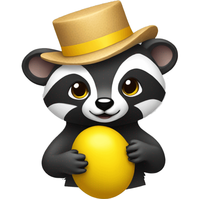 badger with yellow maracas emoji