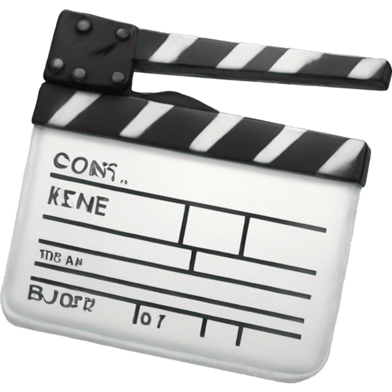 glass clapper board emoji