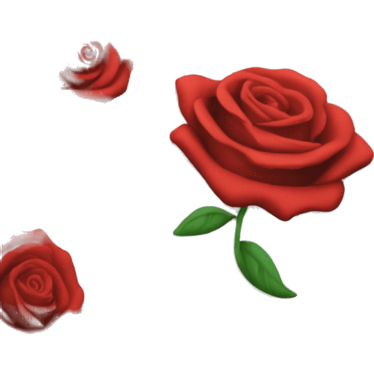 emoji white flag with red rose on the center emoji