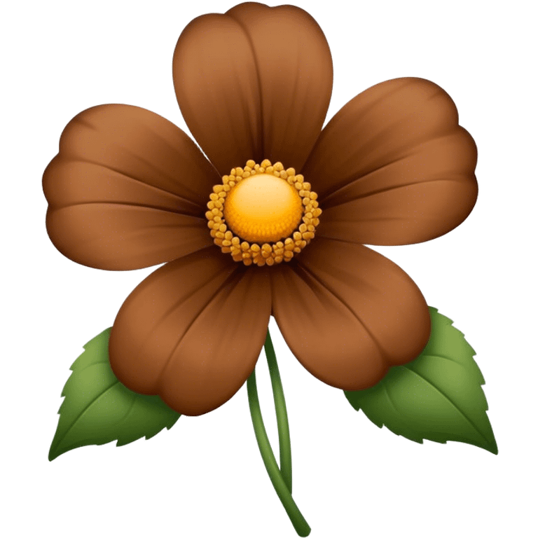 Brown flower  emoji