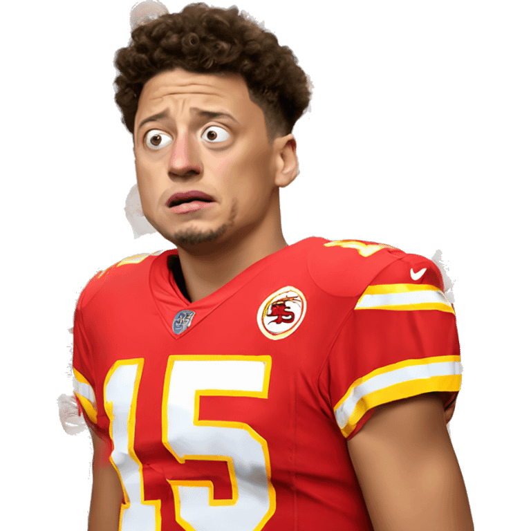 Patrick Mahomes crying to a ref emoji