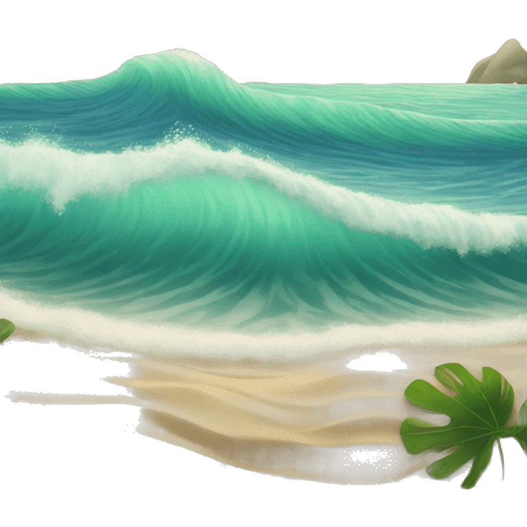 waves at beach emoji