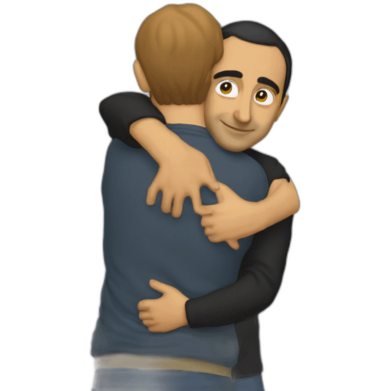 realistic eric zemmour hugging a tree emoji