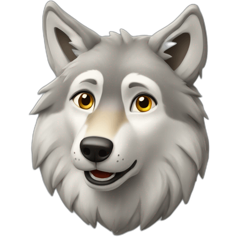 Loup sur ours emoji