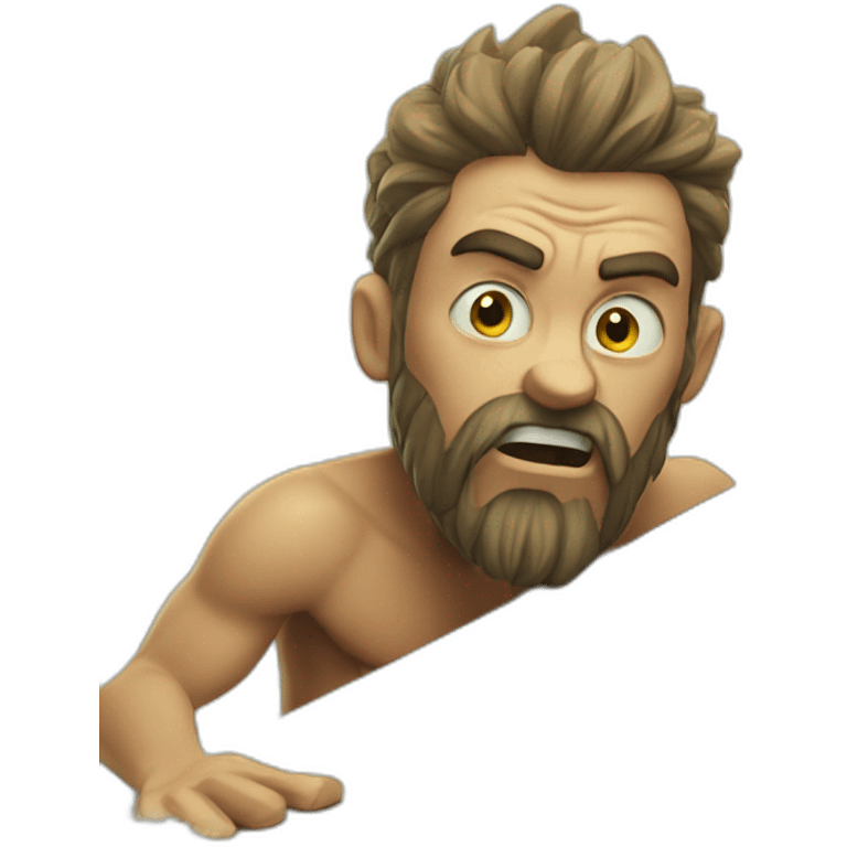 angry surfer with a beard from ukraine emoji