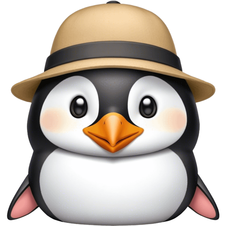 Penguin with hat emoji