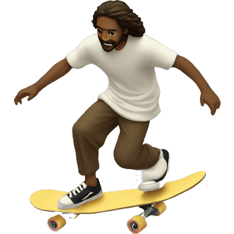 black jesus skateboarding emoji