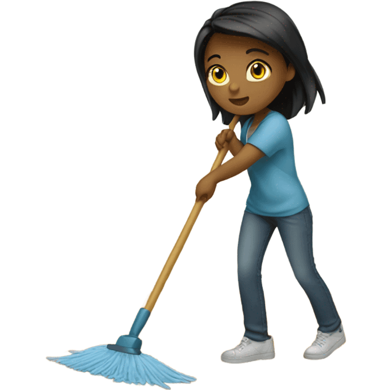 Girl cleaning emoji