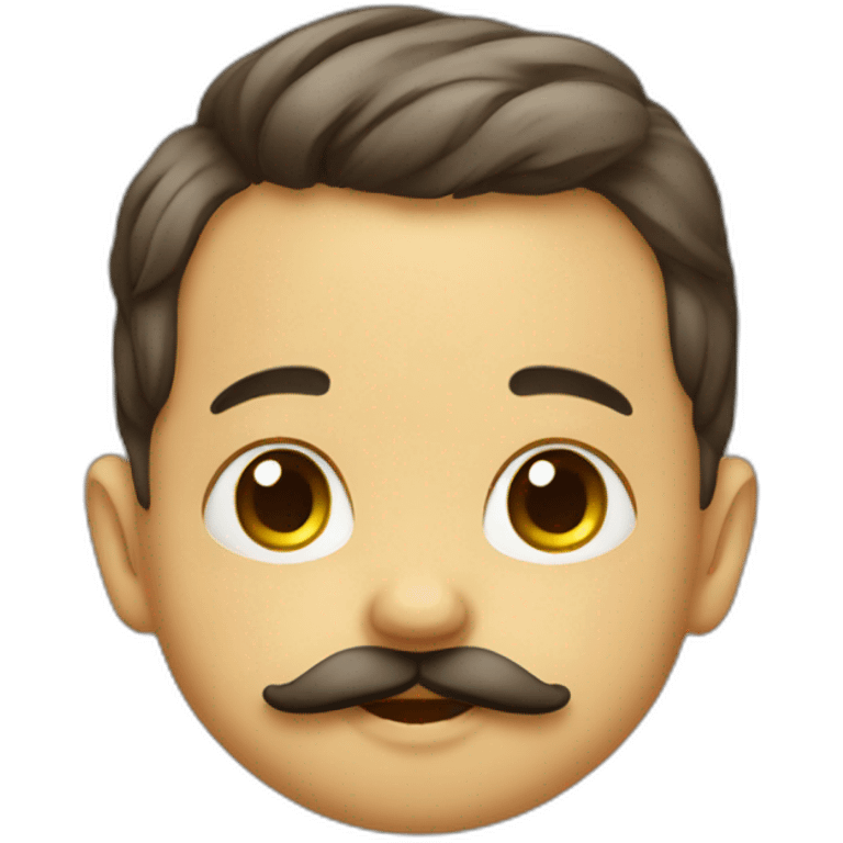 Baby with a moustache emoji