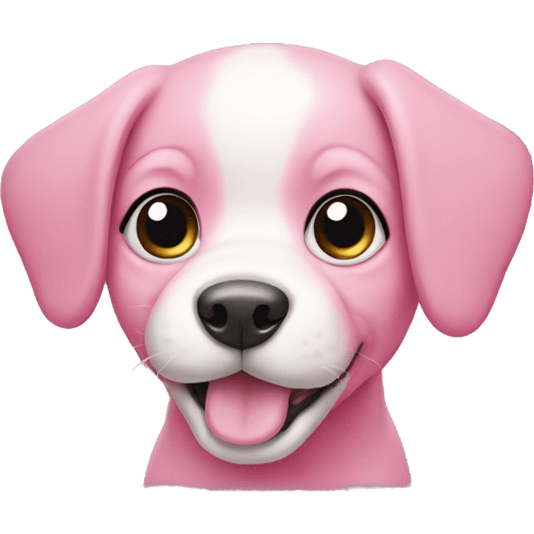 Pink puppy emoji