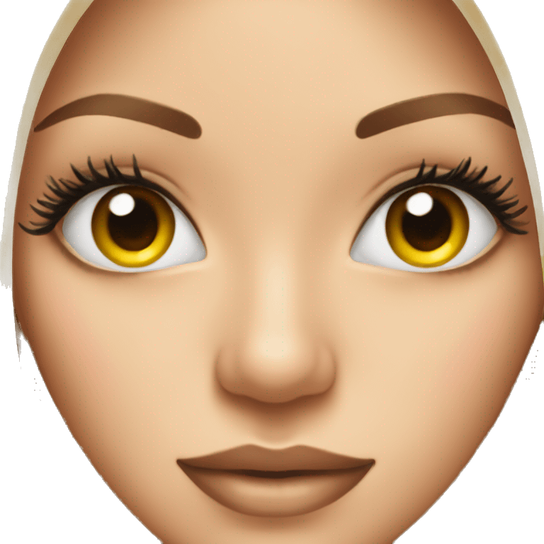 woman's extended eyelashes emoji