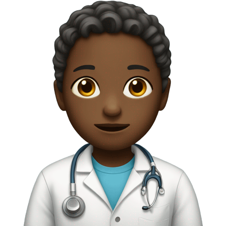 “Six-year-old child at the doctor” ou “Six-year-old son at a medical appointment”. emoji