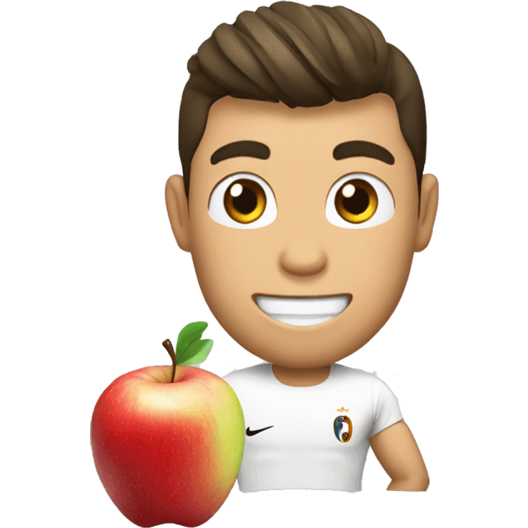 Cr7 qui mange une pomme  emoji