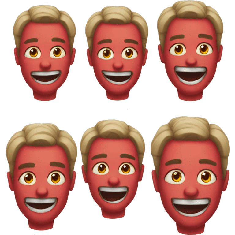 Creepy smiling turn into red emoji