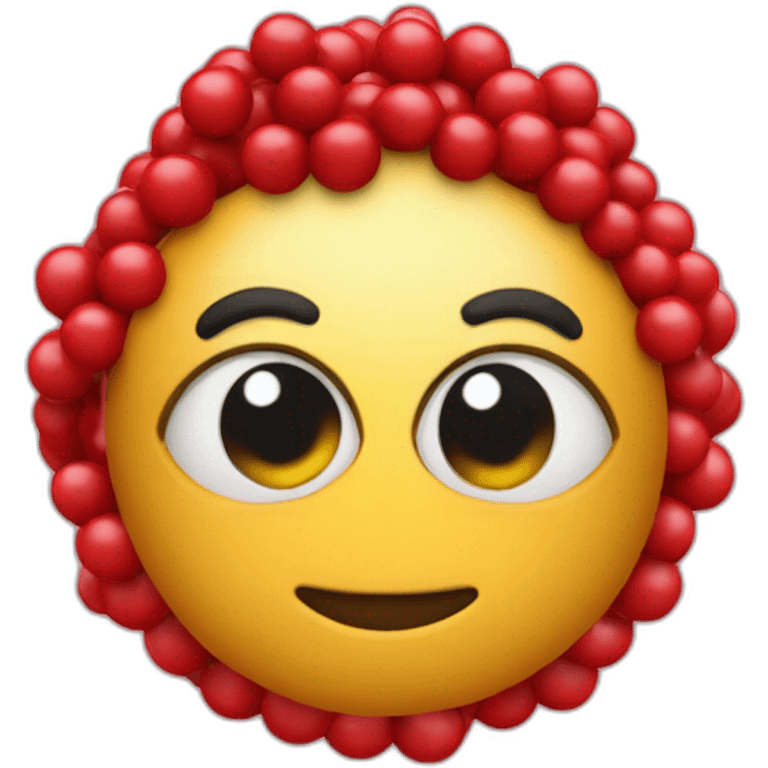 bollenhut mit roten bollen emoji